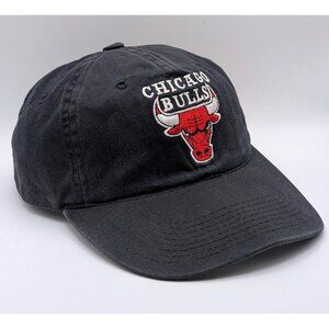 VTG Chicago Bulls Hat The G Cap Vintage NBA Strap Back 90's All Black Jordan #32